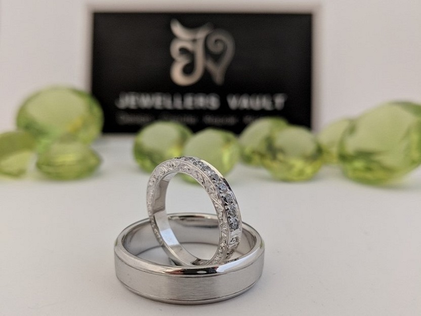 diamond wedding rings handmade in white gold