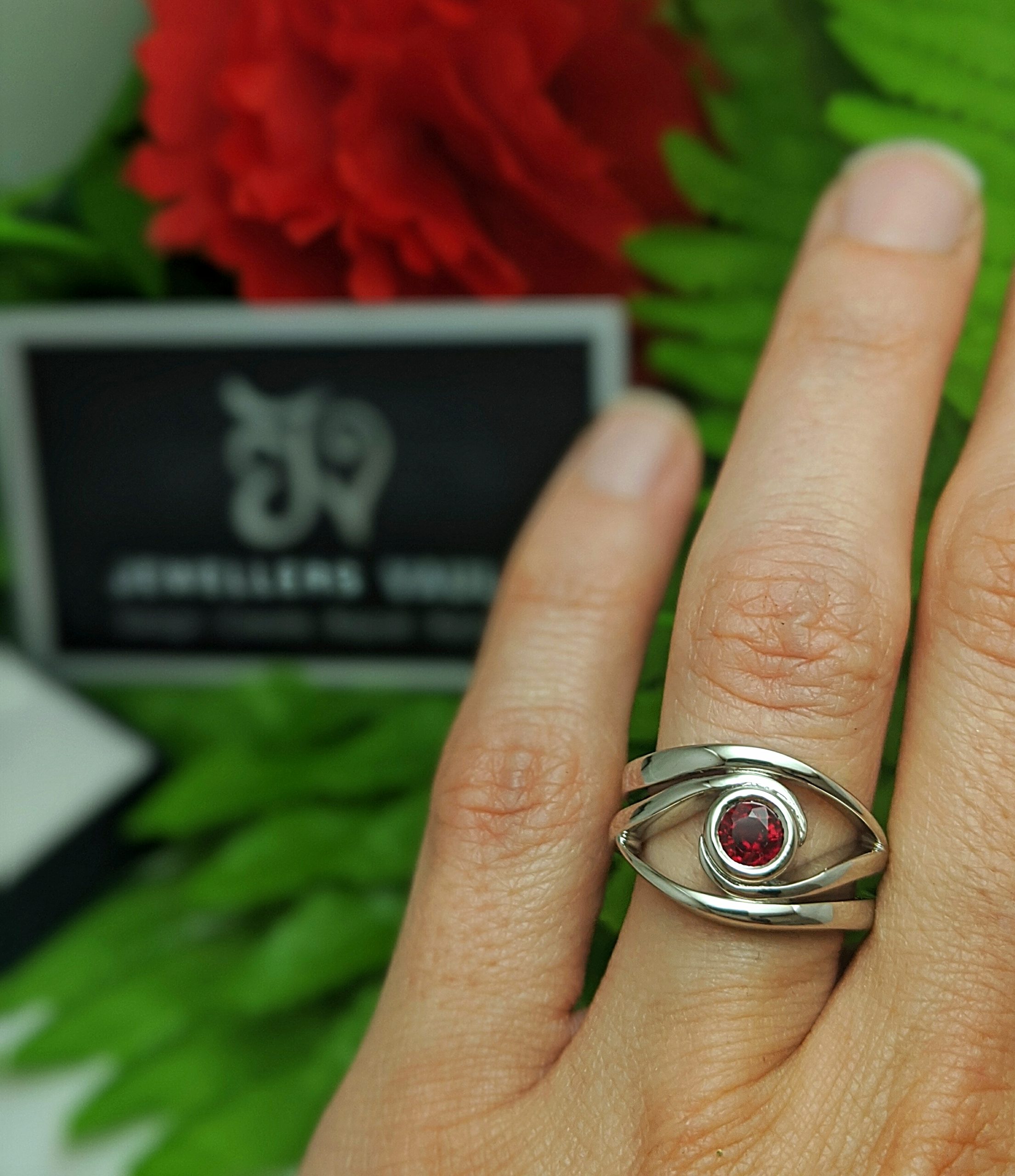 platinum and ruby ring