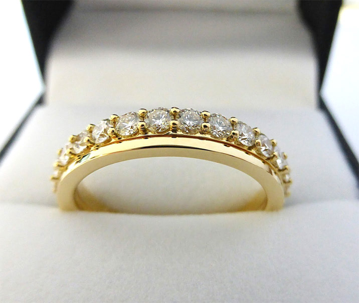 handmade gold and diamond wedding ring
