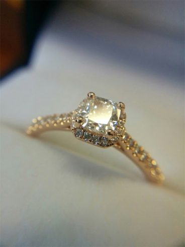 custom made diamond engagement ring